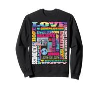Amor Paz Igualdad Frases Sanación Bondad Sudadera