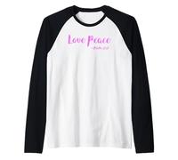 Amor Paz Salmo Salvación Escritura Versículo bíblico Pacífico Camiseta Manga Raglan