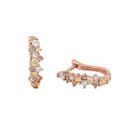 Amor pendientes Creoles de plata de ley 925 para mujer, con sintetizador de circonitas, 1,7 cm, color rosado, se entregan en caja de regalo para joyería,