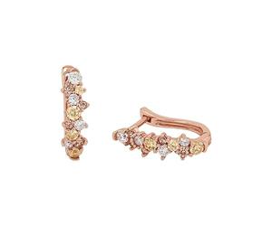 Amor pendientes Creoles de plata de ley 925 para mujer, con sintetizador de circonitas, 1,7 cm, color rosado, se entregan en caja de regalo para joyería,