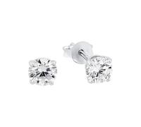 AMOR - Pendientes de botón para Mujer en Plata 925 - Circonita Pendiente de Botón - AMR-E0123