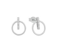 AMOR - Pendientes de botón para Mujer en Plata 925 - con Circonita - Pendiente de Botón - AMR-E0097