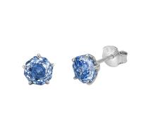 AMOR - Pendientes de botón para Mujer en Plata 925 - con Circonita - Pendiente de Botón - AMR-E0109