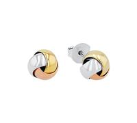 AMOR - Pendientes de botón para Mujer en Plata 925 - Plata/Chapados en Oro/Chapados en Oro rosa - Tricolor - Tricolor Pendiente de Botón - AMR-E0094