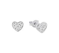 Amor Pendientes de botón para mujer, pendientes, con circonitas, viene en una caja de regalo de joyería
