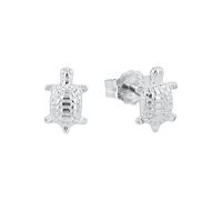 AMOR - Pendientes de botón para Niña en Plata 925 - Tortuga Pendiente de Botón - AMR-E0089