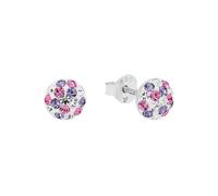AMOR - Pendientes de botón para Niños - Unisex en Plata 925 - con Preciosa - Pendiente de Botón - AMR-E0165