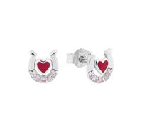 AMOR - Pendientes de botón para Niños - Unisex en Plata 925 - Herradura Pendiente de Botón - AMR-E0083