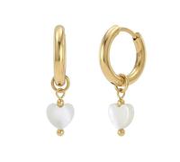 AMOR - Pendientes de mujer de acero inoxidable - dorado/dorado - corazón de aro - AMR-E0047