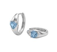 AMOR - Pendientes de mujer de plata 925 - con circonitas - corazón de aro - AMR-E0108