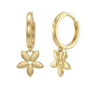 AMOR - Pendientes de mujer de plata 925 - dorado/dorado - flores de aro - AMR-E0042