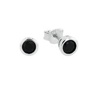 Amor pendientes de plata de ley 925 para mujer, con sintetizador de circonitas cúbicas, 0,5 cm, plata, Se entrega en caja de regalo de joyería,