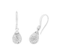 Amor pendientes Pendientes de plata de ley 925 para señoras, con cristal, 17 cm, plata, viene en caja de regalo de joyería,