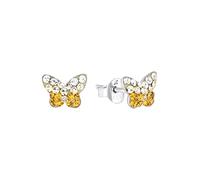 Amor pendientes de plata de ley 925 para niñas, con Preciosa, 0,6 cm, plata, mariposa, en caja de regalo