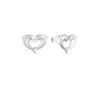 Amor pendientes de plata de ley 925, pendientes para niñas, 0,8 cm, plata, delfín, en caja de regalo, 2028672