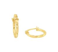 AMOR - Pendientes para Mujer en Oro 375 - Aro Retorcido - AMR-E0008