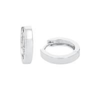 Amor Creoles Pendientes de Plata de Ley 925 para Señoras, 1,3 cm, Plata, Viene en Caja de Regalo de Joyería,