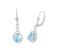 AMOR - Pendientes para Mujer en Plata 925 - con Espinela - Pendiente Colgante - AMR-E0105