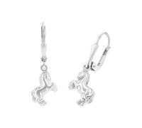 AMOR - Pendientes para Niños - Unisex en Plata 925 - Pendiente Colgante de Caballo - AMR-E0099