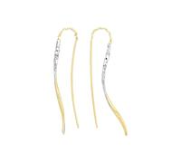 Amor pendientes Pendientes de mujer, 4 cm, Bicolor, Viene en caja de regalo de joyería,