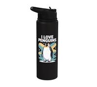Amor Penguins Lindo Penguin Entusiasta Stainless Steel Insulated Water Bottle