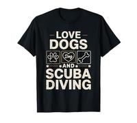 Amor Perros Buceo Mamá Papá Raza Amor Cachorro Camiseta