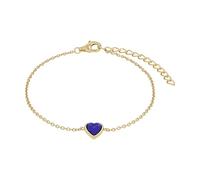 Amor Pulsera con colgante para mujer, plata de ley 925, con lapis, 16 + 4 cm, oro, corazón, idea de regalo, viene en caja de regalo, 2100153