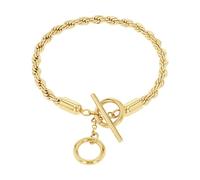 amor Pulsera Cupido Pulsera de Mujer de Acero Inoxidable, 17 y 2 cm, Oro, Viene en Caja de Regalo de Joyería, 2038277
