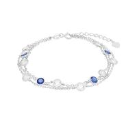 Amor pulsera de plata de ley 925 para mujer, con circonita cúbica sintética, 17+3 cm, plata, Se entrega en caja de regalo