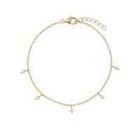 amor - Pulsera para Mujer en Plata 925 - Chapados en Oro/Dorado - con Circonita - AMR-B0013
