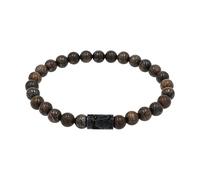 amor - Pulsera Unisex Mujer Hombre en Acero inoxidable - Negro - con Cuentas de madera - Colgante de Signo de Escorpio - AMR-B0074