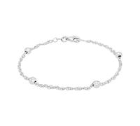 amor - Pulsera Unisex Mujer Hombre en Plata 925 - Colgante de Bola - AMR-B0076
