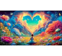 Amor Puzzle Imposible,desafío for Adults Entretenimiento Creativo 1000 Piezas Obra de Arte de Juego de para Adultos, Regalos a Partir de 14 Años 38x26cm/1000pcs