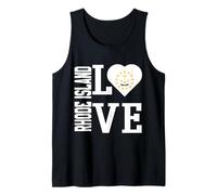 Amor Rhode Island USA con la bandera de Rhode Island en un corazón Camiseta sin Mangas