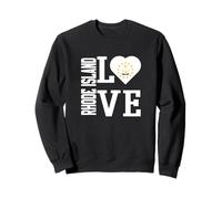 Amor Rhode Island USA con la bandera de Rhode Island en un corazón Sudadera
