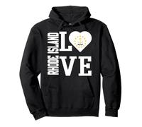 Amor Rhode Island USA con la bandera de Rhode Island en un corazón Sudadera con Capucha
