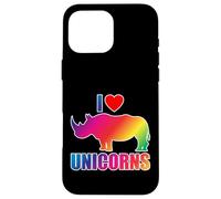 Amor Rinoceronte Unicornio Carcasa para iPhone 16 Pro MAX