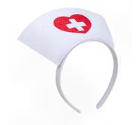 (Amor rosa sobre blanco b)Tocados de disfraz médico para cosplay y eventos temáticos