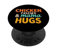 Amor sarcástico Mi Madre Citas Pollo Nugs Y Mamá Abrazos PopSockets PopGrip Adhesivo