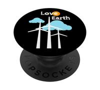 Amor Tierra Cambio climático Energía renovable Energía eólica PopSockets PopGrip Adhesivo