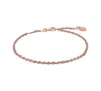 Amor tobillera de plata de ley 925, joya de verano para mujer, 25 cm, rosa, corazón, en caja de regalo