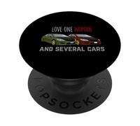 Amor Una Mujer Y Varios Coches Carrera Marido Amantes De Los Coches PopSockets PopGrip Adhesivo