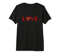 Amor único para el día de San Valentín con Corazones Rojos Camiseta Premium