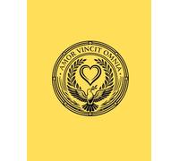 Amor Vincit Omnia: A4 Grid Paper Notebook - Heart & Dove Design: A4 Grid Notebook 5 MM 100 Pages Yellow Cover (IMPERIUM CORE)