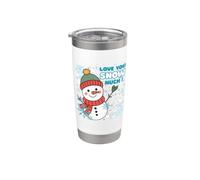 Amor y nieve Invierno Tormenta de nieve Vaso térmico de acero inoxidable de doble pared