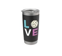 AMOR y Voleibol Vaso térmico de acero inoxidable de doble pared
