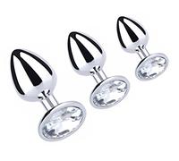 Amor zärt (Diámetro de 27, diámetro 33 & diámetro 41) Deluxe acero inoxidable Butt Plug anal plug juguete sexual para hombres mujeres pares con pie