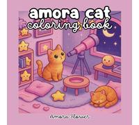 Amora Cat: Mindfulness Coloring Book, Stress Relief Coloring Book for Young Adults, Cute Kawaii Coloring Book for Adults.: Easy Coloring Book for ... Cute Animals Coloring Book, Cat Coloring Book