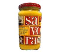 Amora - Salsa Savora Mostaza, Condimento a base de 11 Especias y Aromatizantes, Óptimo para Condimentar - 385 g
