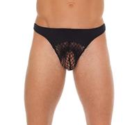 Amorable By Rimba Tanga con malla para hombre Negro One Size